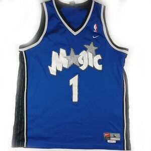 Team Nike NBA Orlando Magic Tracy McGrady #1 Blue Jersey Size Large